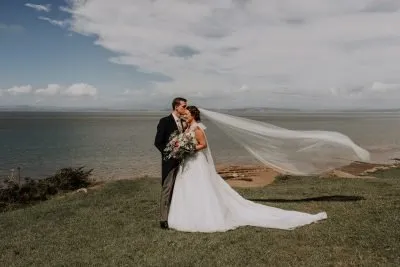 Gabrielle & Matthew on their wedding day