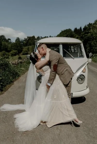 Kirsty & Liam on their wedding day